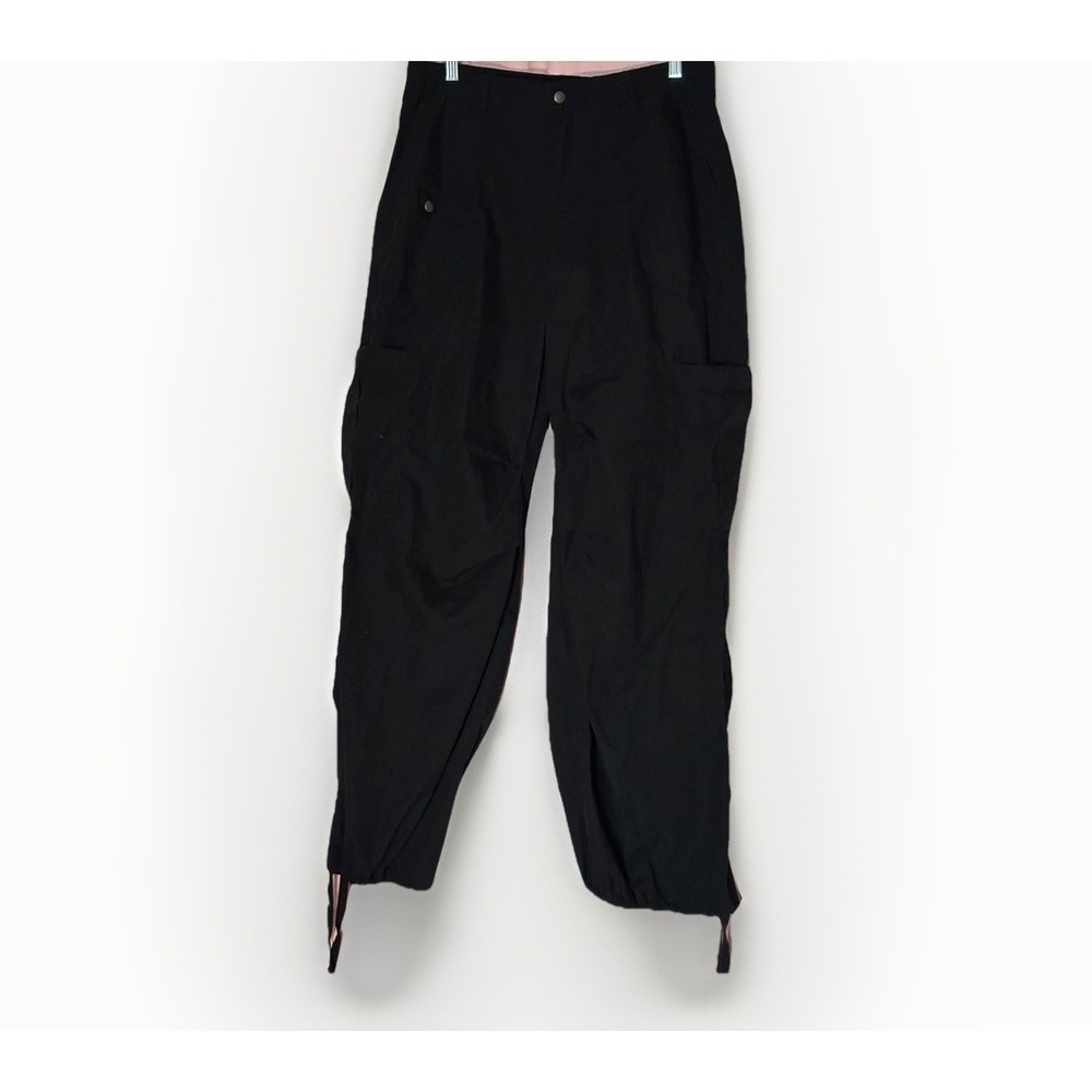 Wild Fable Cargo Pants Hi-Rise Wide Leg Pull-On Gray Baggy parachute Style Med